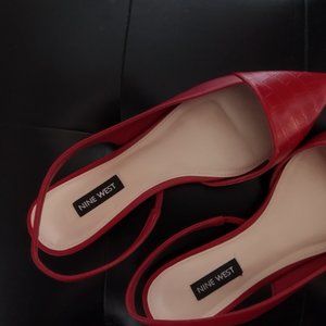 Nine West Red slingback flat